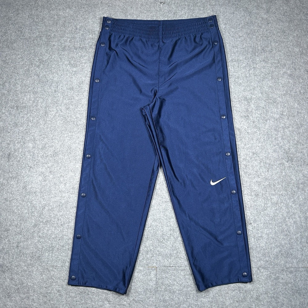 Vintage Nike Track Pants Mens Size Small Navy Blue Break A Way Snap Basketball